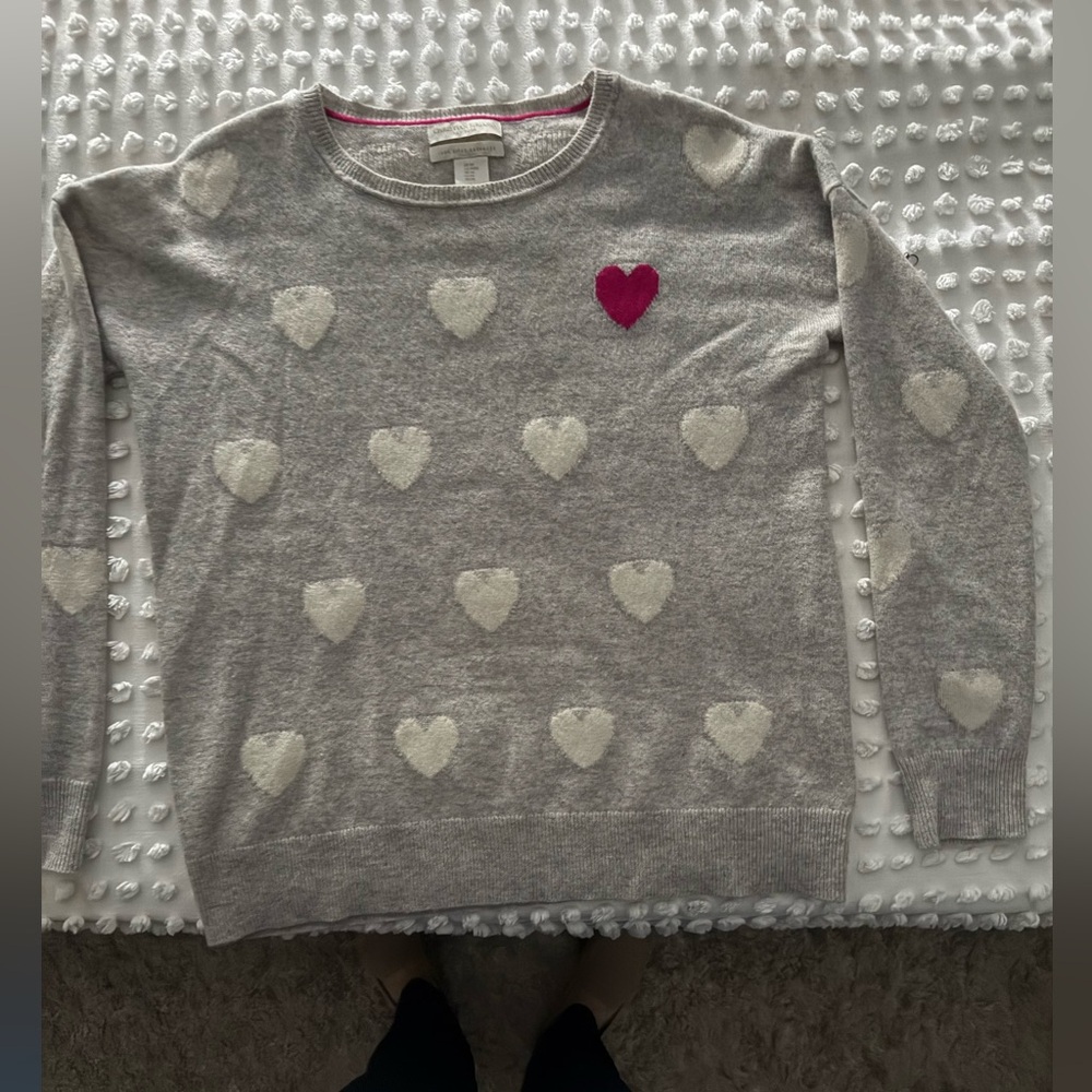 Christian Siriano Gray and Pink Cashmere Knit